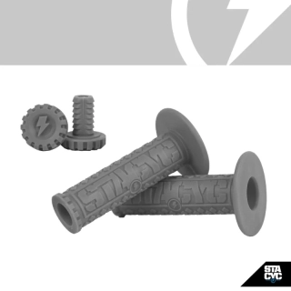 Gripy STACYC 12e/16e 19mm - sivé