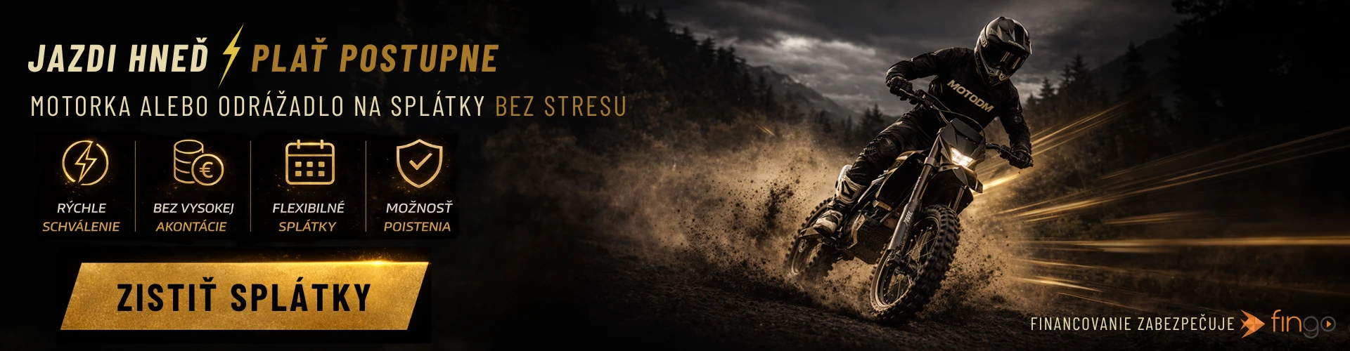 nákup na splátky, poistenie motorky